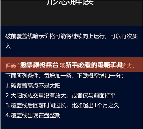 股票跟投平台：新手必看的策略工具