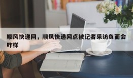 顺风快递网，顺风快递网点被记者采访负面会咋样